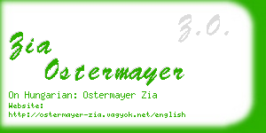 zia ostermayer business card
